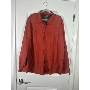 Woolrich Vented Long Sleeve Nylon Outdoors Shirt Men's Size XXL